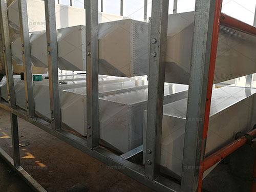 陜西某工廠所使用的的玻璃鋼隔音墻施工案例
